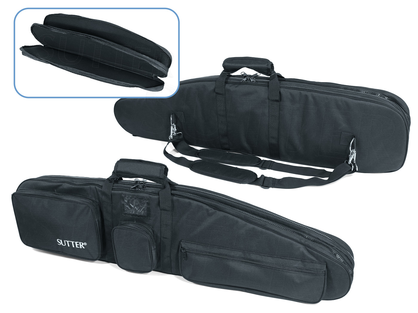 SUTTER® PREMIUM Doppel-Waffentasche 125x37cm - Gewehrtasche für zwei  Langwaffen mit Optiken